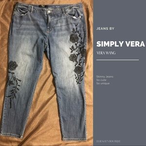 Simply Vera Vera Wang Skinny Mid Rose Jeans